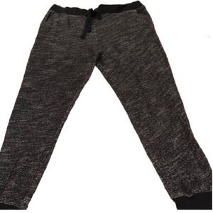 SO black & gray XL 100% cotton joggers w/ pockets ties @ waist NWOT